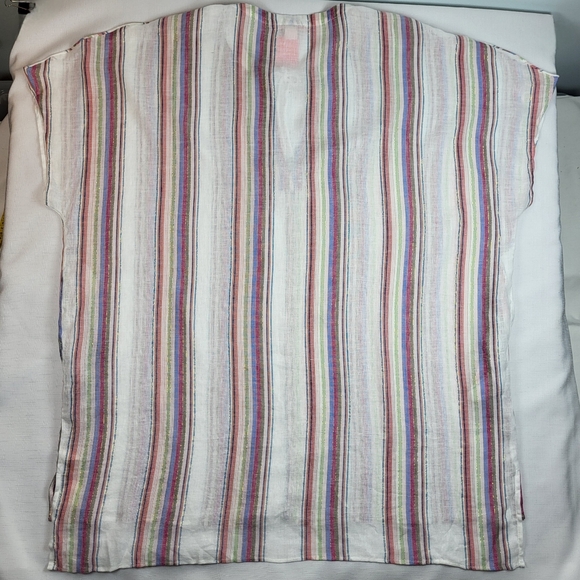 Uncommon Sense Striped COVERUP Womens Size S/M Multicolor Linen Blend Beach NWT - Picture 12 of 16